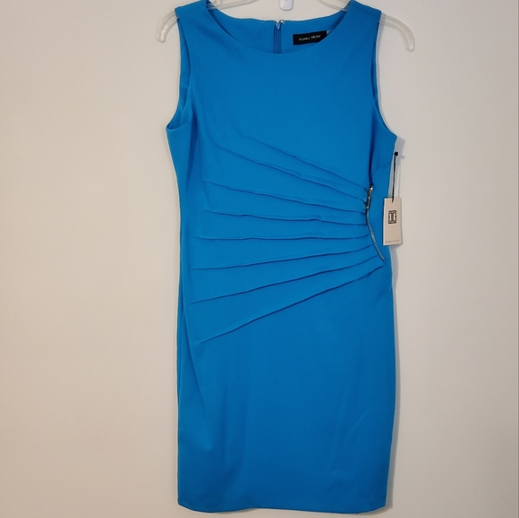 Ivanka Trump Dresses & Skirts - NWT!  Ivanka Trump Stretch Blue Sleeveless Sheath Bodycon Dress Size 12